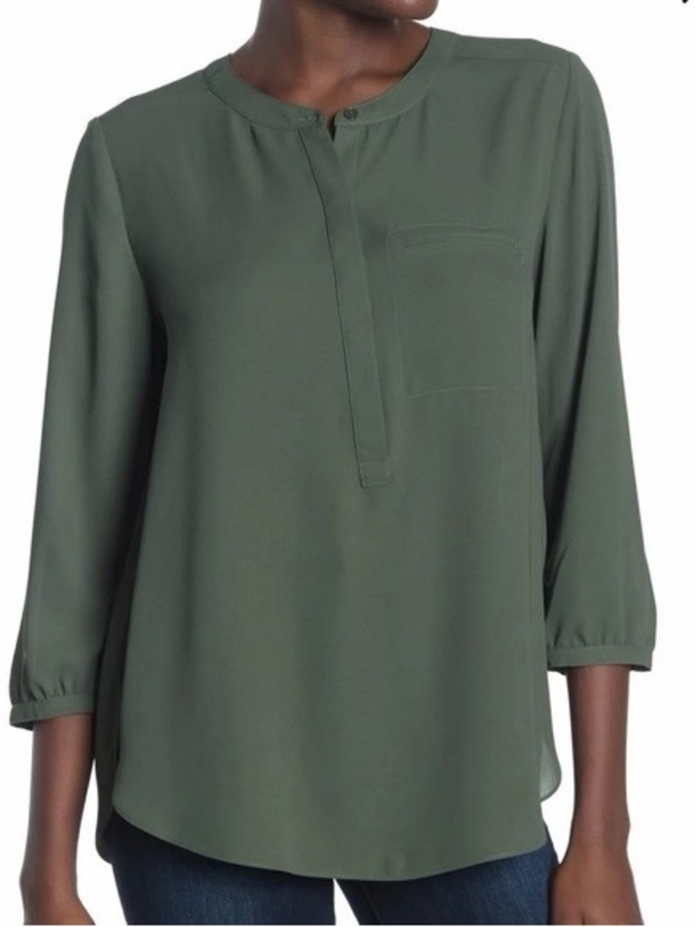 NYDJ Pintuck 3/4 Sleeve Blouse Top